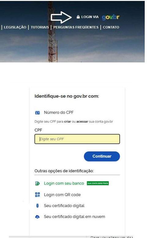 Login via gov.br